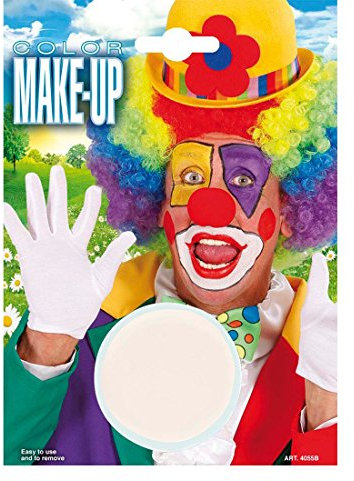 NET TOYS Wasserfestes Make Up weiß Schminke Makeup Clownsschminke Clownschminke Theaterschminke Karneval Fasching Weiss