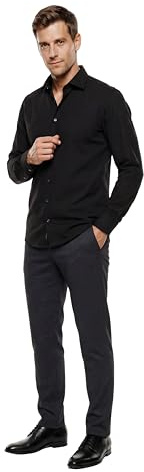 Marvelis Herren Businesshemd Body-Fit,Einfarbig,New York Kent
