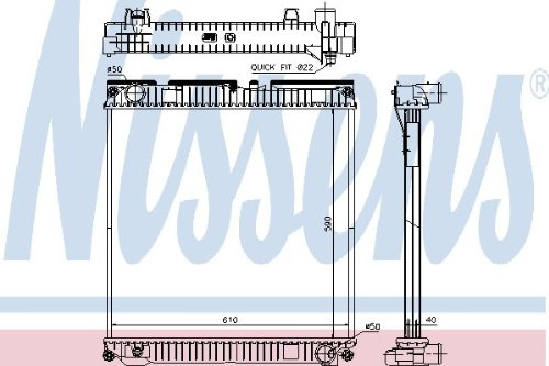 Nissens 67224A Kühler, Motorkühlung