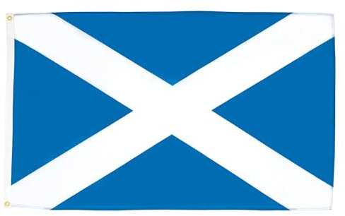 AZ FLAG - Bandera Escocia - 250x150 cm - Gran Bandera Escocésesa 100% Poliéster Con Ojales de Metal integrados - 300g - Colores Vivos Y Resistente A La Decoloración