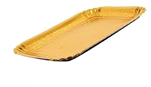 Bandeja de papel Ravensburger, 100 unidades, 22 x 32 cm, color dorado, ideal para tartas