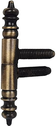 HKB 2 Einbohrbänder mit Zierkopf, ø 9 x 66 mm, Metall schwarz antik, 2 Stück