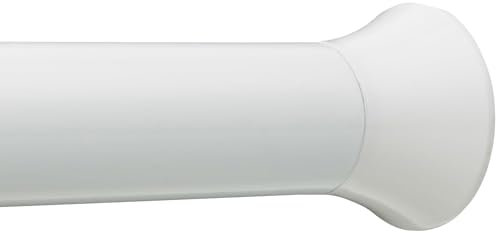 Amazon Basics Verstellbare Duschvorhang-Spannstange, 91 bis 137 cm, Weiß