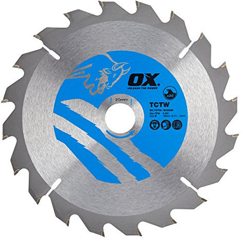 OX Wood Cutting Circular Saw Blade 160/20mm, 20 Teeth ATB