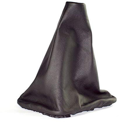 myshopx SA140 Schaltmanschette Schaltsack Sack Schwarz Faden Schwarz Echt Leder