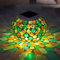 Solar Mosaic Table Lamp,KINGCOO Waterproof Color Changing LED Solar Light Garden Crystal Glass Ball Table Night Light Indoor/Outdoor Decorations for Christmas Party Deck Patio Yard (Multicolor Square)