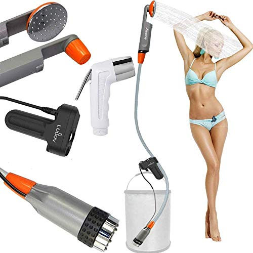 Zooma Tragbare Bidet Handheld mit Wasserpumpe und Akku, Reise-Bidet Water Sprayer Portable Akku angetrieben für Reise, Außen und Babypflege, Patientenpflege(Bidet + Dusche