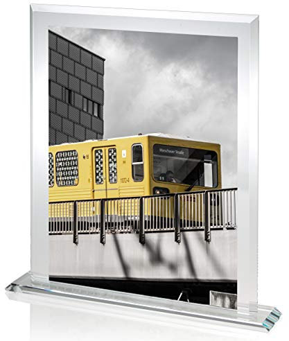 OMODOMO - Kristall Bilderrahmen 18x24 cm Handgefertigt in Italien. Fotorahmen Trilux, Geschenke für Goldene Hochzeit, Abschluss, und besondere Anlässe. Hochzeitsgeschenke für brautpaar originell.