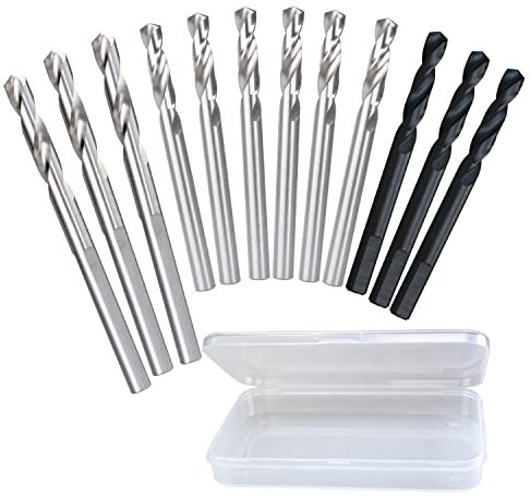 PLG2SUPT 1/4 inch Pilot Drill Bit High-Speed Steel Bit HSS for Hole Saw Arbor 12pcs Use in Wood, Metal.