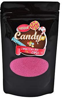 Hopser Food Fun Aromazucker Farbzucker für Zuckerwatte, Zuckerwattemaschinen, Popcorn, Dekorieren (200 g, Kirsche)