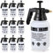 Relaxdays 10 Pulverizadores Agua Presión, Boquilla Ajustable, Vaporizador para Plantas, Jardín, 1 l, PE-Latón, Negro
