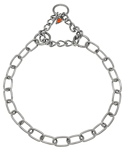 Sprenger Hundehalskette mit Durchzugskette 3mm I Edelstahl rostfreie Hundehalsband für kurz- und langhaar Hunderassen bis 55 kg, Silber (40 cm)
