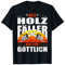 Holzfäller und Waldarbeiter mit Kettensäge T-Shirt