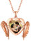 FindChic Collar con Foto Personalizado Memorial Colgante Alas de Angel Joyería Personalizada Oro Rosa Collar con Medallón para Hombre Mujer