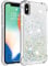 KBIKO-zxl Clear Case Compatible with iPhone XS Phone Case TPU Cover Glitter Liquid Case for iPhone X/iPhone XS, Transparent Sequin Back Case for iPhone X/iPhone XS.Silver YBL