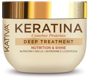 KATIVA - Intensiv Haarmaske mit Keratin | Cystein-Proteine 300 ml | Sulfatfrei. Parabenfrei. Frisch duftend. Für geschädigtes Haar