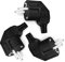 3 Stücke Schuko Stecker, Schutzkontakt-Stecker mit Knickschutztülle, Europa-Stecker Kunststoff 250V (16A) für 8-10mm Kabel, IP20 für den Innenbereich, Schwarz