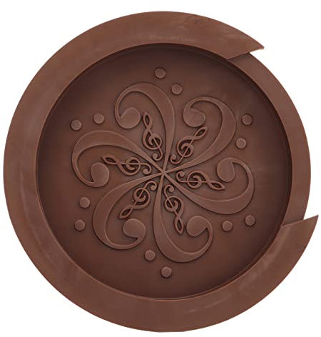 LiebeWH Gitarre Schalllochabdeckung Acoustic Soundhole Cover Schallloch Abdeckung Silikon Staubdichte Weiche Schalllochabdeckung Standardgröße für Akustische Gitarren (Braun)