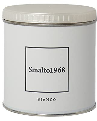 Pittura Shabby Chic Vintage finitura satinata - Smalto 1968 Vernice acrilico ad acqua inodore per Mobili, legno, ferro, piastrelle e supporti difficili 500 ml vari colori Duriplastic (Bianco)