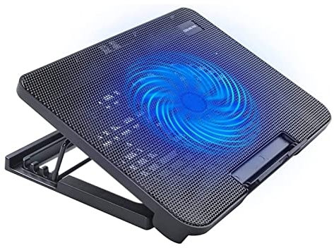 Ventole pc Portatile Base Raffreddamento Notebook Laptop Cooler Cooling Pad Portable USB Laptop Notebook Cooler Cooling Pad Stand Chill Mat Con 1 Ventola LED Blu Base Raffreddamento PC Portatile