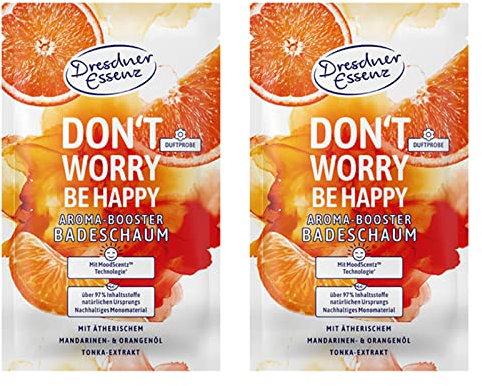 2er Pack Dresdner Essenz Badeschaum Don´t worry, be happy 2 x 80 g Badezusatz vegan