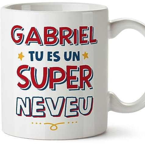 Mugffins Tasses Personnalisables pour NEVEU - En Français - Cadeau Personalisé- Tu es Super - 11 oz / 330 ml