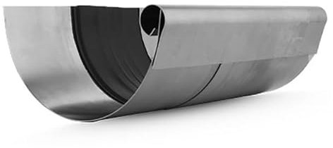 Baumeister.tech Dehnungsausgleicher Rinnen aus Titanzink - Dilatation halbrund - Größe 6tlg./333 150 mm