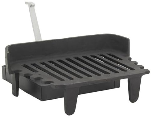 Grille de cheminée + tiroir à Cendres en Fonte