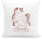 DEL MÀ Unique & Personal Einhorn Kissen personalisiertes Einhornkissen Kissen mit Namen für Mädchen Kuschelkissen Kinder Dekokissen Kinderzimmer Namenskissen 40x40 cm inkl. Füllung (Boho Stil)