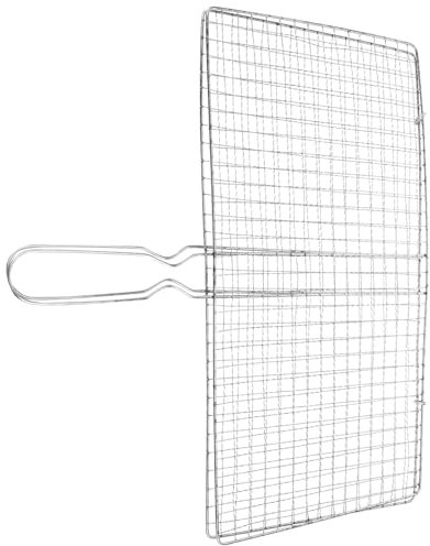 CAXUSD Grillwerkzeug Grillnetz Klappbarer Grill Hähnchenflügelständer Gemüse-grillkorb Grillkorb Aus Edelstahl Fischgrillrost Aus Netzgewebe Rostfreier Stahl Gegrillte Fischclips