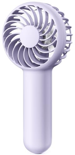 Gaiatop Mini Portable Handheld Fan, 3 Speed Powerful Battery Operated, Small USB Rechargeable Personal Fan for Makeup Eyelash, Camping Beach Airplane Travel Essentials for Women Girls