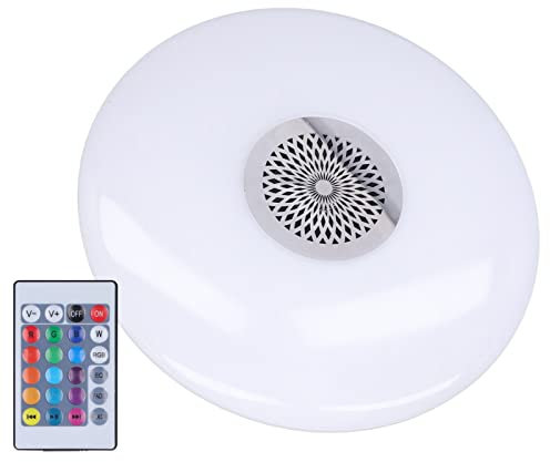 YWBL-WH E27 Ceiling Light, Led Wireless Light Bulb Speaker, RGB Smart Music Bulb, E27 Base Color Changing with Remote Control for Party, Led Wireless Light