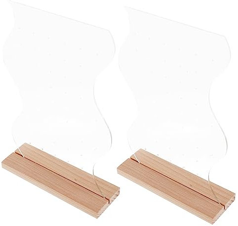 KITANDOVE Présentoir De Boucles d 39 Oreilles Robuste En Acrylique Support En Bois
