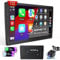 Haudio Wireless Double Din Car Stereo with 9 HD Touchscreen | CarPlay & Android Auto | Backup Camera | Bluetooth| FM/AM | All Vehicles