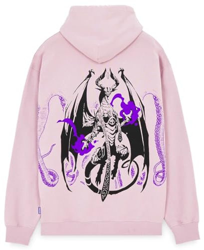 Octopus Felpa con Cappuccio x Magic: The Gathering Nicol Bolas Hoodie Limited Edition 2025 (IT, Testo, M, Regular, Regular, Pink)