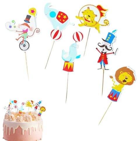 Circus Cake Decorations - Circus Cake Toppers Carnival Cupcake Toppers