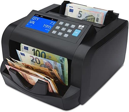 ZZap NC20 Pro Compteur de billets pour coupures mixtes & détecteur de faux billets – Machine à compter les billets, compteur de billets bancaires, compteur de valeur