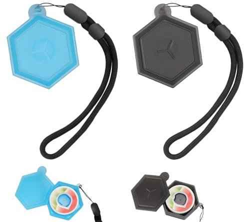 Rbleote 2 Stück Pods Aufbewahrungsbox Aufbewahrungsbox für Duft, Bpa-Frei Klein und Tragbar, Es Kann Den Duft von Aromatherapiekapseln Erhalten (Schwarz, Blau)