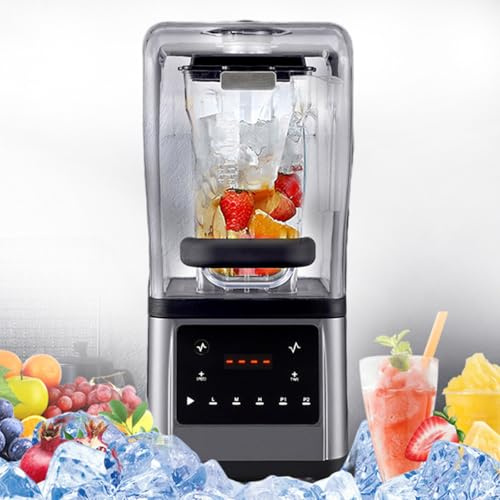 pealiritansemen 2200-W-Elektro-Smoothie-Maker, Gewerblicher Standmixer Mit 1,6-L-Behälter, 9 Geschwindigkeitsstufen, Crushed-Ice-Funktion Und Selbstreinigungsfunktion, Für Smoothies Und Shakes