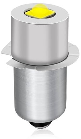 Tupolife P13.5S Hochleistungs 3W Lampe, für Maglite LED Upgrade Taschenlampen Notarbeitslichtlampe LED Birne, DC 4V 5V 6V 12V Weiß für DC Typ 3-12 Sektion Taschenlampen, 1 Stück