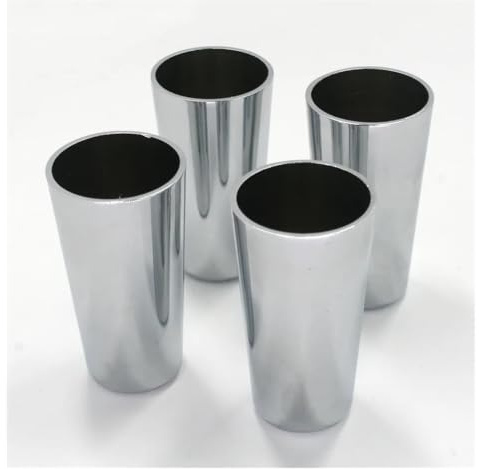 Möbelbeinabdeckungen, silberfarbenes Zink, Stuhlrohr, Tisch, Sofa, Füße, Schutz, Chrom, 4 Stück