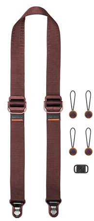 Peak Design Slide Lite Kameragurt, Eclipse, konfigurierbar als Schlinge, Nacken- oder Schultergurt, Schnellverschluss und Verbindung, glatte und griffige Seite, Kameragurte für Fotografen, 90.7 kg