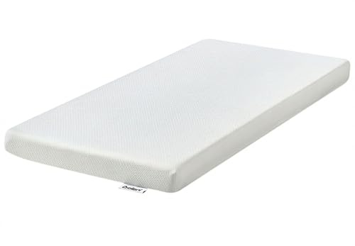 Beliani Baby Cot Size Foam Mattress 2ft4 Polyester Cover Soft Filling Zipper White Cuddly