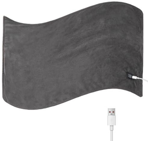 USB Heizkissen, Tragebar 5V Heizkissen, Flanelloberfläche Wärmekissen mit 3 Heizstufen und Automatische Abschaltung, Waschbar Heizdecke Klein zur Schmerzlinderung für Rücken, Nacken und Schultern