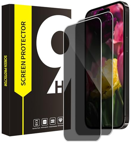 Cable Leader 2 Stück Sichtschutzfolie für Panzerglas für iPhone 15/15 Pro 5G, Anti Kratzer Blickschutzfolie, Blasenfreie, 9H Härte, Privacy Anti-Spy iPhone 15 Privatsphäre Displayschutzfolie