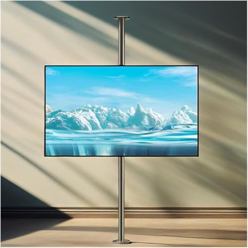 LCD TV Frame Floor Stand, Adjustable Bracket for 32-75 Inch LED Screen, Full Motion 360° Rotation, Supports Up to 110 lbs