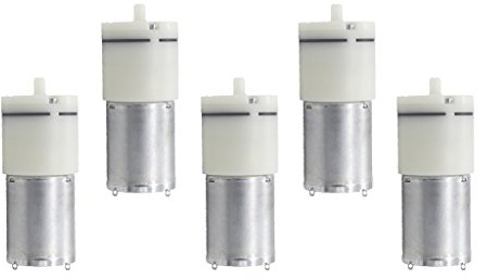 Gcljlmy 5 Stück Mini Luftpumpe Motor Betriebsspannungsbereich DC 3-6V Micro Vakuumpumpe, 370 Mikro Luftpumpe Elektrische Mini Air Pumping Booster für Behandlung Instrument, Aquarium Zubehör