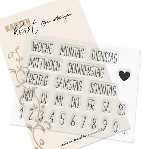 Karten-Kunst Clear Stamps KK-0058 Stempel Kalender Nr. 2 Silikonstempel