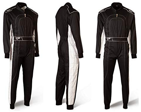 Speed Kartoverall Schwarz/weiß - Denver HS-2 Modell 2018 Racewear (S)