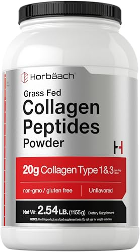 Horbaach Collagen Peptides Powder 40 oz | Unflavored | for Men & Women